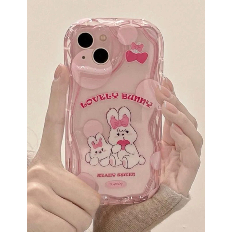เคสไอโฟนใสชมพูกระต่าย-lovely-bunny-ixsmax-14promax-case-iphone-เคสมือถือ-เคสชมพู-เคสใสสกีน-เคสมินิมอล-เคสเกาหลี
