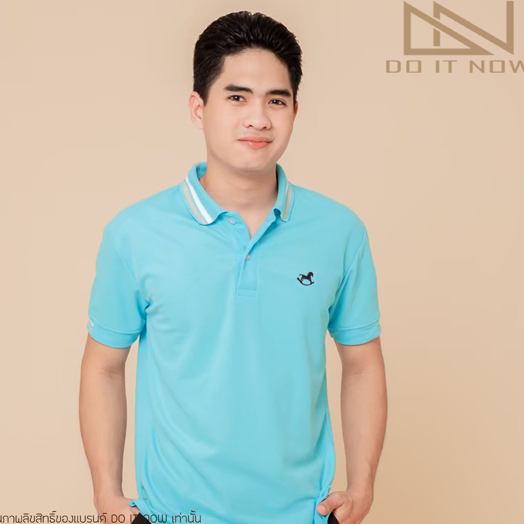 เสื้อโปโล-รุ่น-rocking-horse-สีฟ้า-ชาย-by-doitnow-สินค้าคุณภาพ-จากแห่งผลิตโดยตรง