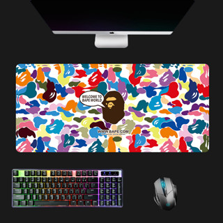 แผ่นรองเมาส์ 🎨 BAPE Mouse pad แผ่นใหญ่ แผ่นรองเมาส์ขนาดใหญ่ ( ขนาด 90x40 cm )