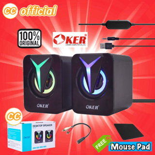 ✅แท้100% OKER SP-517 Mini Speaker USB Computer ลำโพงคอม ลำโพงคู่ สเตอริโอ ขนาดเล็ก สำหรับคอมพิวเตอร์ตั้งโต๊ะ มือถือ #CC