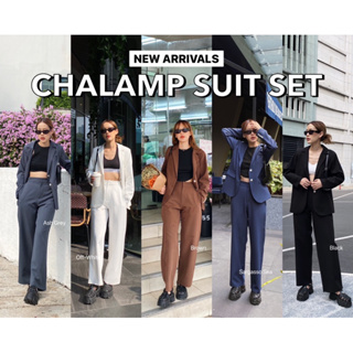 "CHALAMP SUIT SET" ชุดเซ็ทสูท เสื้อสูทผู้หญิง กางเกงเอวสูง