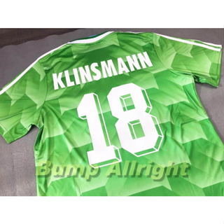 Retro : เสื้อฟุตบอลย้อนยุค Vintage ทีมชาติ เยอรมัน GERMAN Away 1988 + 18 KLISMANN, เสื้อเปล่า !!