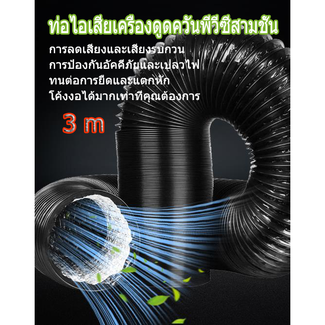 ท่อลมฟลอยล์เคลือบพีวีซี-6-นิ้ว-3-เมตร-ท่อลมแอร์เคลื่อนที่-ท่อระบายอากาศ-ท่อดูดควัน-ท่อระบายอากาศ-ท่อลมร้อน