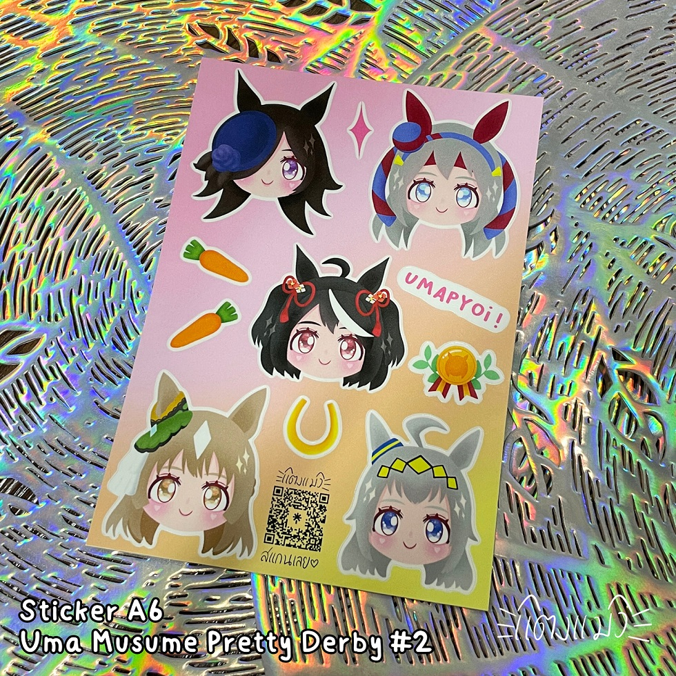 Sticker สติ๊กเกอร์ A6 สาวม้า Uma Musume Pretty Derby | Shopee Thailand