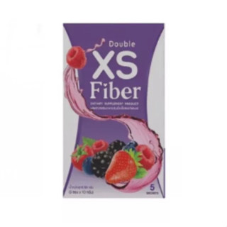 XS Double  fiber ไฟเบอร์ มาดามดับเบิ้ล ช่วยขับถ่าย 1 กล่องมี 5 ซอง