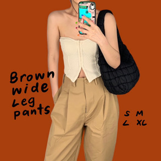 bobbygoodhouse | pre order BROWN WIDE LEG PANTS