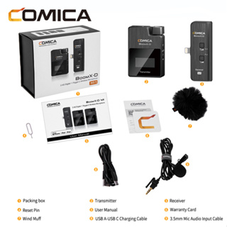 Comica BoomX-D MI1 Ultracompact Digital Wireless Microphone (2.4GHz) For iOS Smartphones ไมค์โครโฟนไร้สาย By AV Value