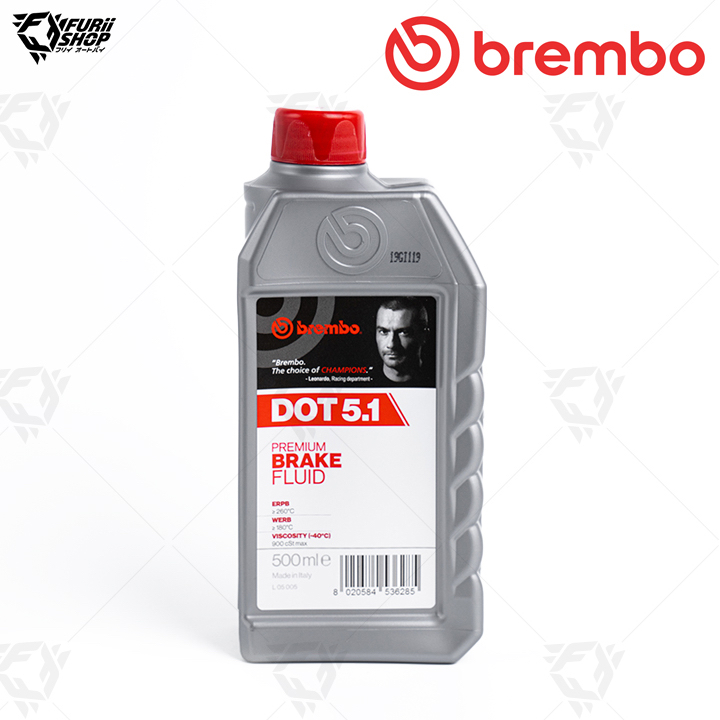 น้ำมันเบรค Brembo DOT5.1 แห้ง 260 / เปียก 180 / 900 cSt Max (L 05 005 ...