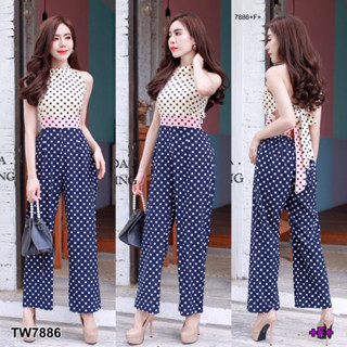 TW7886 Jumpsuit จั๊มสูทขายาว