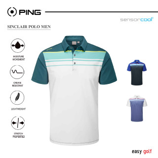 PING SINCLAIR  POLO PING MENS POLO   เสื้อกีฬากอล์ฟผู้ชาย