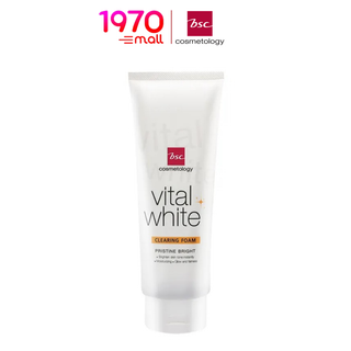 BSC VITAL WHITE CLEARING FOAM 100g. โฟมล้างหน้า สูตรอ่อนโยน ลดความมัน พร้อมผลัดเซลล์ผิว