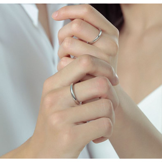 s925 Couples ring 5/1 แหวนคู่รักเงินแท้ ดีไซน์เรียบง่าย เป็นสื่อกลางแทนความรัก ใส่สบาย เป็นมิตรกับผิว