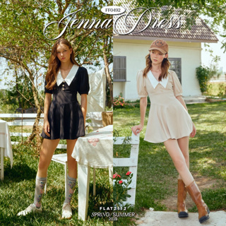 FLAT2112 FF0492 : JENNA DRESS เดรสออกงาน เดรสคอปก เดรสลุกคุณ