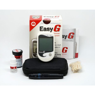 เครื่องวัดระดับน้ำตาลในเลือด EASY G พร้อมแผ่นวัดและเข็มเจาะเลือดอย่างละ 25 ชิ้น