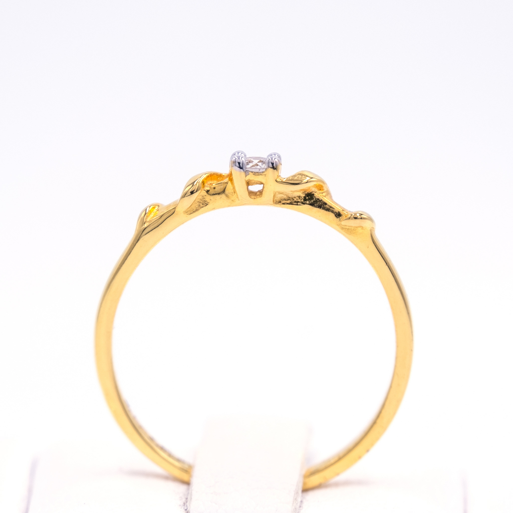 แหวนชูเม็ดเดี่ยว-เม็ดยอด-6-ตัง-แหวนเพชร-แหวนทองเพชรแท้-ทองแท้-37-5-9k-me800
