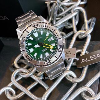 [ผ่อนเดือนละ309]🎁ALBA นาฬิกาข้อมือผู้ชาย สายสแตนเลส รุ่น AG8M05X - สีเงิน ของแท้100% ประกัน1ปี