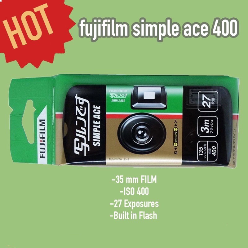 ภาพหน้าปกสินค้าพร้อมส่ง Fuji simple ace400 กล้องใช้แล้วทิ้ง