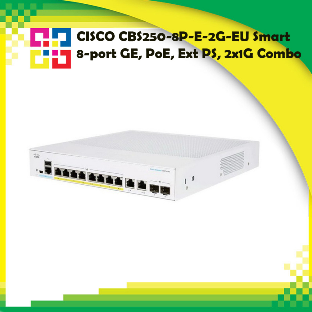 cisco-cbs250-8p-e-2g-eu-smart-8-port-ge-poe-ext-ps-2x1g-combo