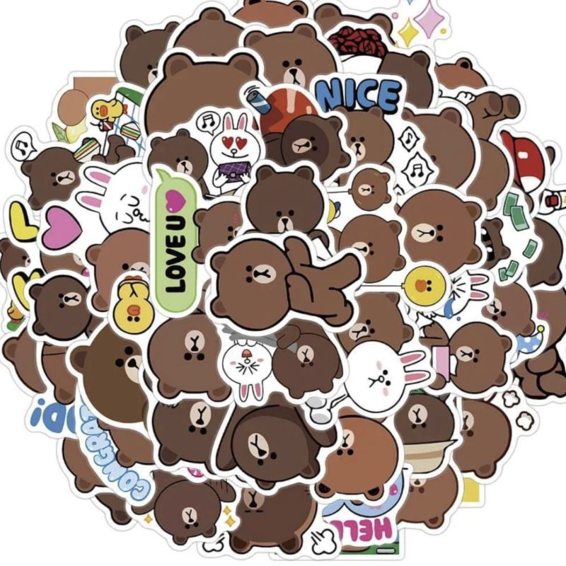 สติ๊กเกอร์-line-สติกเกอร์ลายบราว-สติกเกอร์-brownสติกเกอร์ไลน์