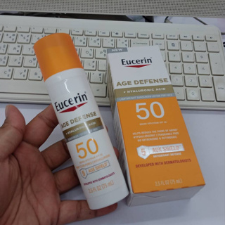 Eucerin Sun Age Defense SPF 50 Face Sunscreen Lotion with hyaluronic acid 75ml.