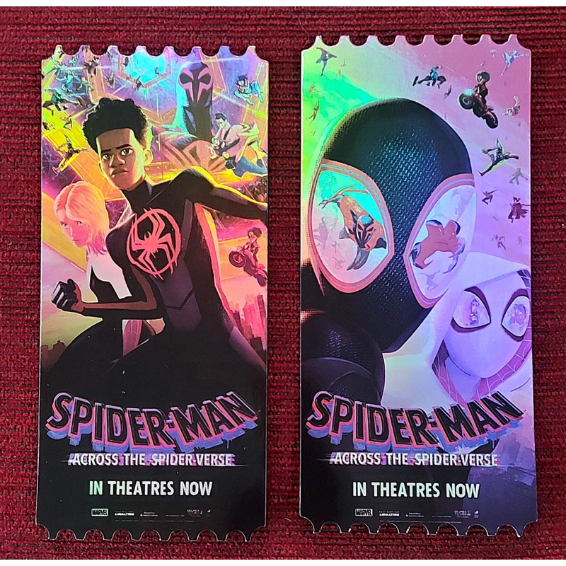 (พร้อม) collectible ticket Spiderman across the spiderverse Sf แท้