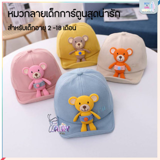 A0032 หมวกลายเด็กการ์ตูนอายุ2เดือน-18เดือน ใส่ได้ทั้งเด็กผู้หญิงและเด็กผู้ชาย ขนาด​44-48cm.