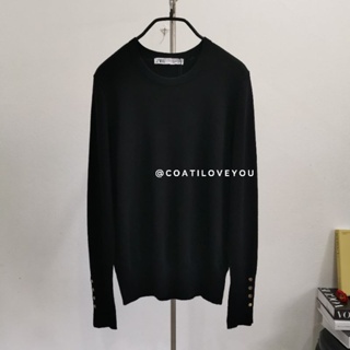 ZARA​ BLACK​ BASIC​ KNIT​ SWEATER