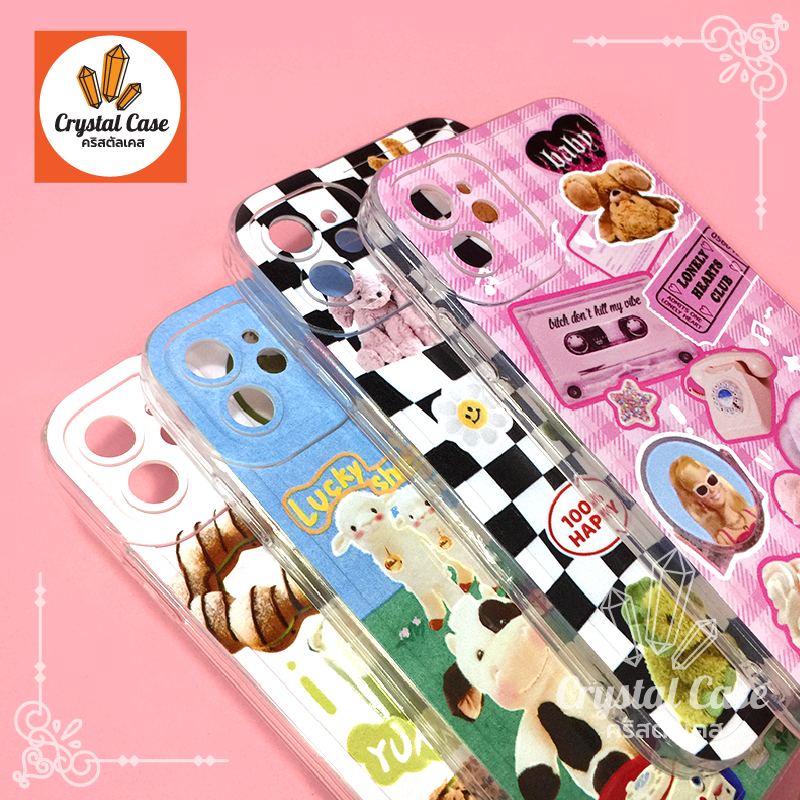 samsung-a02-a04s-a10-a23-a50-a71-เคสมือถือนิ่ม-tpu-ขอบใสกันเลนส์กล้องนูนลายการ์ตูนน่ารัก