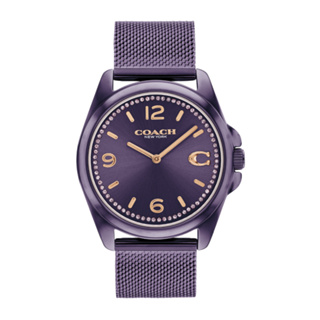 COACH Greyson CO14504145 นาฬิกาข้อมือผู้หญิง สายสแตนเลส Purple Tone หน้าปัด 36 มม.