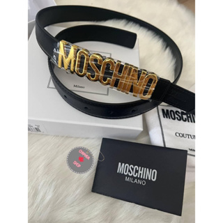 Moschino logo belt  เข็มขัดหนา1”  แท้💯