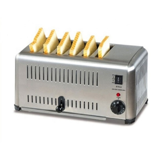 Kitchenworld 6 Slice Stainless Steel Toaster เครื่องปิ้งขนมปัง Classic Normal