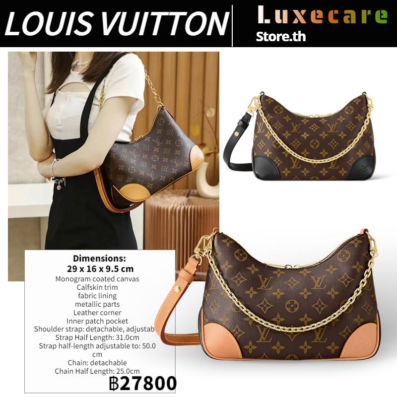 ถูกที่สุด-ของแท้-100-หลุยส์วิตตองlouis-vuitton-boulogne-women-shoulder-bag-สุภาพสตรี-กระเป๋าสะพาย-กระเป๋าใต้วงแขน