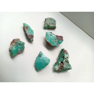 Chrysoprase | คริสโซเพลส #1-#6 หินดิบ หินสีเขียว หินธรรมชาติ minerals stone หินสะสม