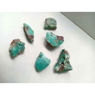 Chrysoprase | คริสโซเพลส #1-#6 หินดิบ หินสีเขียว หินธรรมชาติ minerals stone หินสะสม