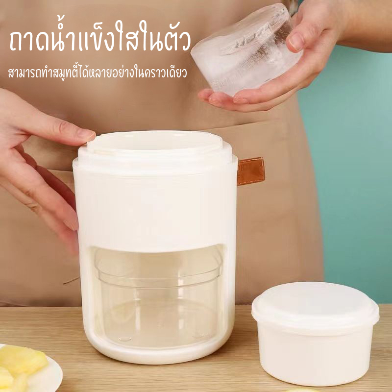 เครื่องทำน้ำแข็งใสเกล็ดหิมะ-เครื่องบดน้ำแข็งแบบใช้มือขนาดเล็กในครัวเรือน