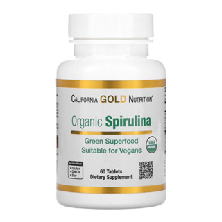 California Gold Nutrition Organic Spirulina, 500 mg, 60 Tablets