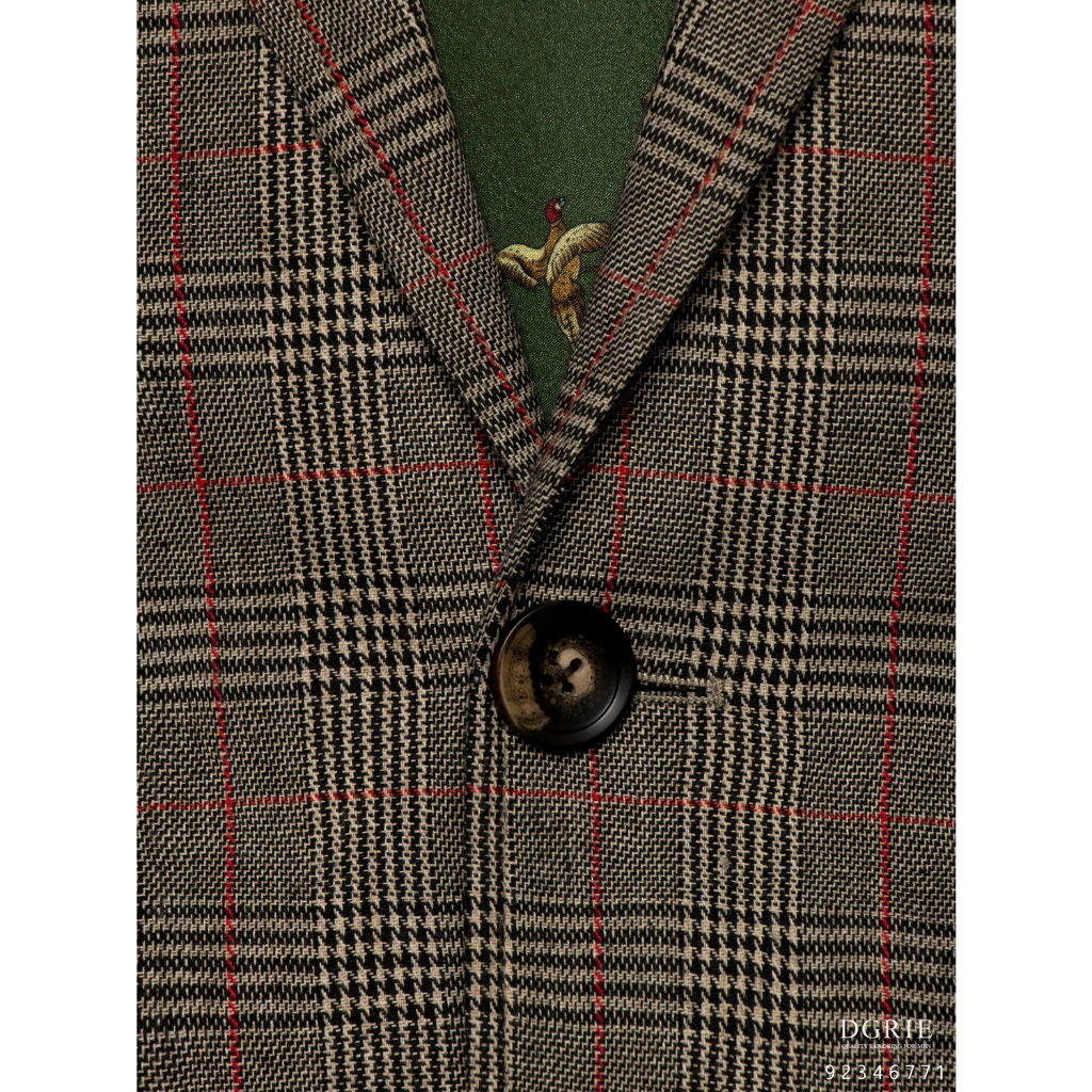 brown-glen-check-r-d-wool-with-pin-jacket-แจ็คเก็ตสูทสีน้ำตาลลายตาราง