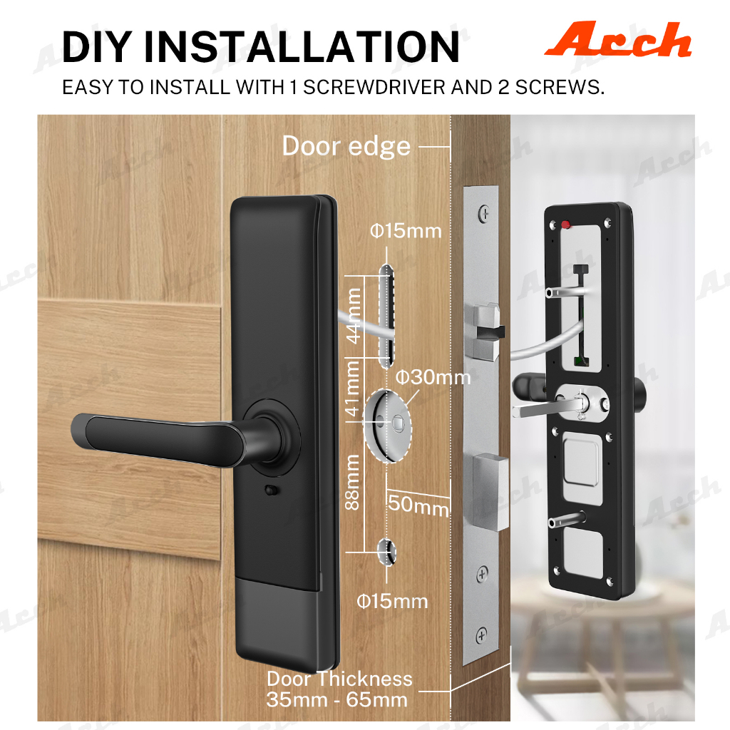 digital-lock-arch-di4406-กุญแจระบบ-digital-lock-smart-lock-กุญแจไฟฟ้า-electronic-lock