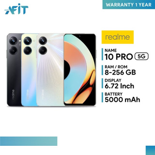 Realme 10 Pro 5G (8+256GB) รองรับ 5G หน้าจอขนาด 6.7 นิ้ว  แบตเตอรี่ 5,000 mAh ll ประกันศูนย์ไทย 1 ปี