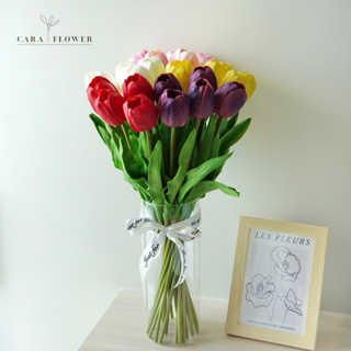 Tulip | ดอกทิวลิปปลอม ดอกไม้ปลอม ดอกไม้ประดิษฐ์ ดอกไม้ปลอมตกแต่งบ้าน พร๊อพถ่ายรูป (T01) [พร้อมส่ง]