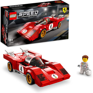 LEGO 76906 Speed Champions 1970 Ferrari 512 M Sports Red Race Car Toy, Collectible Model Building Set with Racing Driver Minifigure