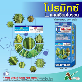 ผสมเกสร ตั้งท้อง ออกรวงยาว รวงใหญ่ เอเจนต้า โปรมิกซ์ แคลเซียมโบรอน สำหรับ นาข้าว (1 ขวด)