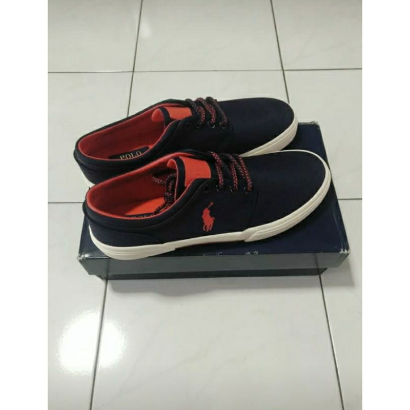 Polo shoes black and red deals