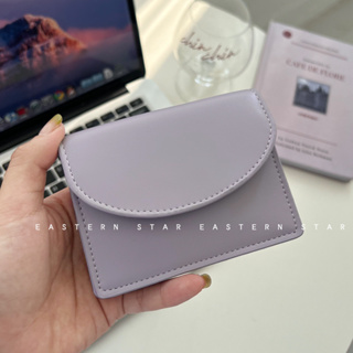 (พร้อมส่ง🌷) Korean purple card bag กระเป๋าใส่บัตร กระเป๋าสตางค์