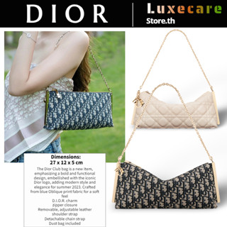 ถูกที่สุด ของแท้ 100%/Dior CLUB Women/Shoulder Bag สุภาพสตรี