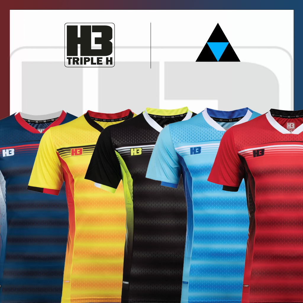 เสื้อฟุตบอล-เสื้อกีฬา-classic-ii-เสื้อกีฬาพิมพ์ลายแขนสั้น-เสื้อกีฬาเอชทรี-h3-sport-รุ่น-sh-cl2-ของแท้-100
