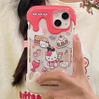 🎁สปอตสินค้า🎁เคสไอโฟน 11 13 12 Pro Max New Hello kitty เคส for ไอโฟน14 pro max soft case Iphone