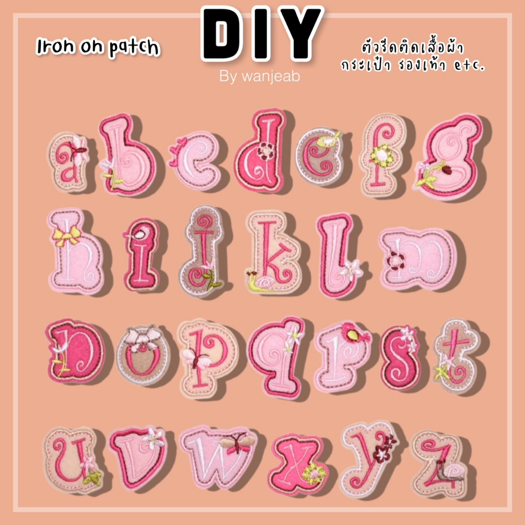 diy-ตัวรีดติด-a-z-รีดกับวัสดุที่เป็นผ้าได้หลากชนิด-ติดบนอุปกรณ์นักเรียน-ติดกระเป๋า-ติดรองเท้าผ้า-งานปักละเอียด-ซ่อมเสื้อ