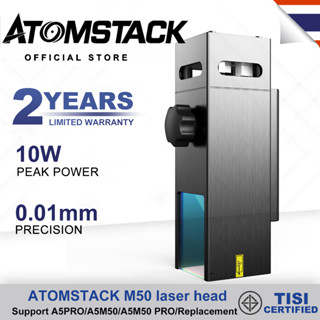 ATOMSTACK A5 M50 10W โมดูลเลเซอร์แกะสลัก  เครื่องตัดเลเซอร์ โลหะแกะสลัก/ไม้/หนัง/อะคริลิค