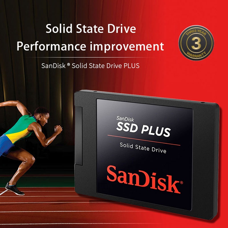 Sandisk SSD PLUS 120GB 240GB 480GB 1TB Internal Solid State Disk Hard Drive SATA3 2.5 for Laptop Desktop PC Shopee Thailand